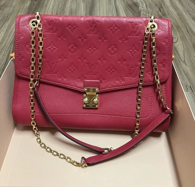 Auténtico bolso de hombro Louis Vuitton con monograma Empreinte de cuero St Germain PM Foto 1 de 4