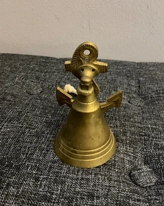 VINTAGE Maritime Messing Bootsglocke Wandbehang Schiffsglocke 5" Anker geformte Halterung - Bild 1 von 4