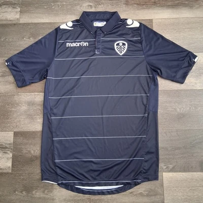 Leeds United F.C. 2014-15 Away Marcon Soccer Jersey Navy Mens Size Medium - Image 1 of 4