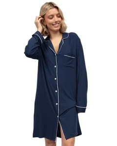 Cyberjammies Marina Nightshirt Revere Jersey Womens Comfortable Nightwear 5038 - Picture 1 of 7