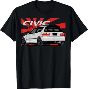 Camiseta con capucha Civic eg hatchback coche japonés, pequeña, negra - Imagen 1 de 12