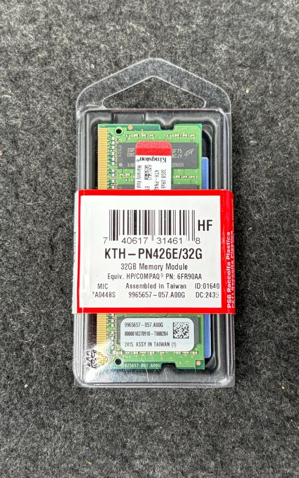Kingston 32GB DDR4-2666MHz ECC SODIMM RAM KTH-PN426E/32G - Image 1 of 1