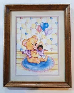 Afroamerikanisches Kinderzimmer Dekor Schwarzkohl Patchdruck Ava Freeman gerahmt Vintage! - Bild 1 von 7
