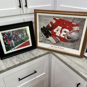 2 handsignierte OHIO STATE FOOTBALL GERAHMTE Bilder / 2002 National Championship - Bild 1 von 16