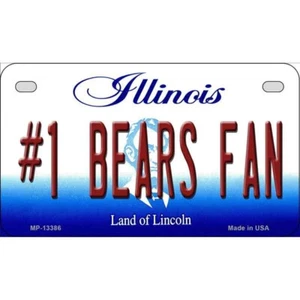 #1 Bears Fan Novelty Metal Motorcycle License Plate Tag Sign Car Truck Wall Home - Picture 1 of 1