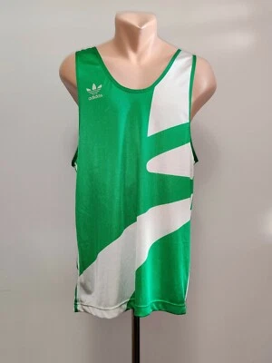 Vintage Vest Training Adidas Green Running Singlet Jersey Sleeveless 90s Morocco - Image 1 of 4