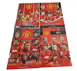 Joblot Bundle of 4 Official 2011 2012 2014 2015 Manchester United Calendars - Picture 1 of 8
