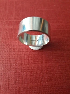 Anello Argento 925,lucido,fascia,spesso,liscio,larghezza 9 mm, misura 17 - Immagine 1 di 3