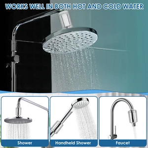 Shower Water Filter ABS Bath Water Purifier with Two Filter Elements guTzb - Picture 1 of 11