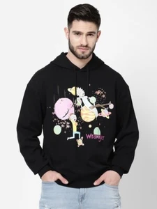 NWT Wrangler Rick And Morty Men's Black Graphic Hoodie Sz LARGE - Picture 1 of 3