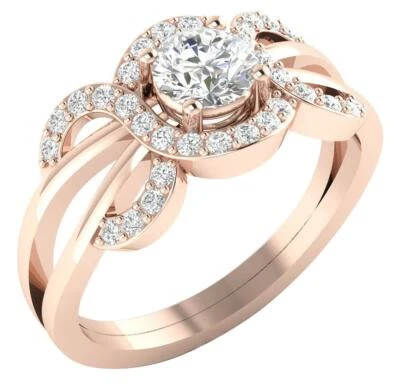 Solitaire Anniversary Ring Natural Diamond SI1 G 1.00 Ct Prong Set 14K Rose Gold - Image 1 of 4