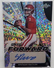 2022 Leaf Flash Forward Black Metalized Sparkles 28/40 Spencer Rattler #SR1 Auto