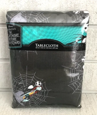 Disney Tim Burton's THE NIGHTMARE BEFORE CHRISTMAS Tablecloth 60 x 102 ~ NIP - Image 1 of 4