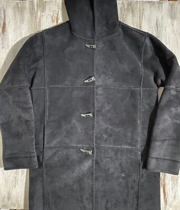 Abrigo con Capucha LAUREN Ralph Lauren Para Mujer Talla S Negro Imitación Gamuza Imitación Forrado Sherpa - Imagen 1 de 8