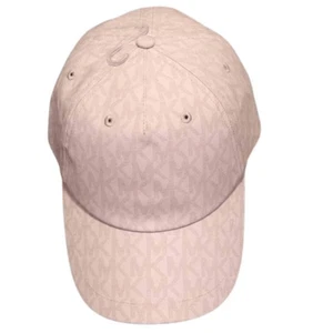 Michael Kors Signature MK Logo Canvas Baseball Cap 1 Size Adjustable LIGHT PINK - Picture 1 of 6