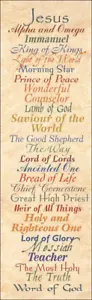 CHRISTIAN BOOKMARK: Names of Jesus Bookmarks (25-Pack) - Foto 1 di 2
