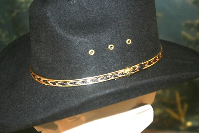 NUEVO SOMBRERO DE FIELTRO Western Express Sombrero de Vaquero para Adultos Negro Sombrero de Vaquero de Fieltro Occidental Foto 1 de 4