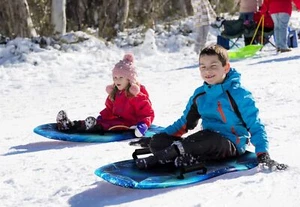 36" Schaumstoff Rodel Schneeschlitten mit Griffen - leicht & langlebig für alle Altersgruppen - Bild 1 von 8