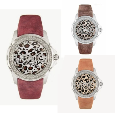 Orologio Donna LIU JO Luxury WILD Pelle Swarovski Maculato Marrone Beige Prugna - Immagine 1 di 4