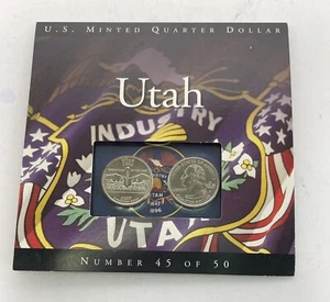 2007 2 Coins of America State Quarter Set Utah #45 of 50 - Picture 1 of 2