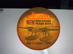 MATCHBOX RED RANGE PLANE KITS DEALERS WINDOW STICKER SIGN 7" ROUND MINT (B76) - Picture 1 of 1