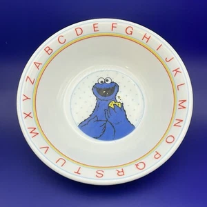 Vintage Sesame Street Cookie Monster Alphabet Kid's Bowl Muppets - Picture 1 of 2