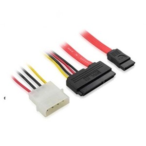 SATA Combo 15 Pin Power and 7 Pin Data Cable 4 Pin Molex to Serial ATA Lead