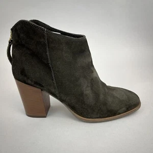 Clarks Lora Lana Gris Oscuro Cuero Gamuza Tobillo Cremallera Tacón Apilado Botas UK7 D - Imagen 1 de 16