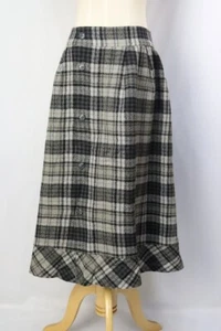 Plantation ISSEY MIYAKE Gray Plaid Skirt 276 2735 - Picture 1 of 7