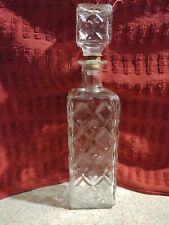 Vintage Thatcher glass diamond pattern liquor decanter 1962