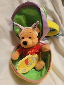 Easter Egg Pooh Basket Zip up  bunny UK Disney Store Pooh Bean Bag Plush Mbbp