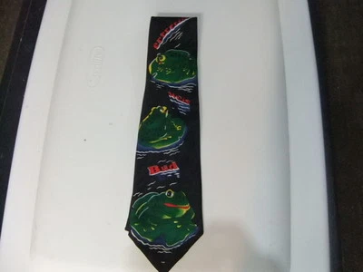 Corbata cuello ranas Budweiser vintage seda colección genuina 1996 años 90 comercial  Foto 1 de 4