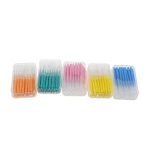 30Pcs/box Interdental Brushes 0.9mm Steel Wire Orthodontic Floss Cleaning Plaque - Picture 1 of 37