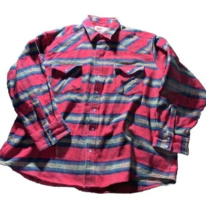 Field n Forest schweres Flanellhemd Herren 3XL rot grün blau kariert Druckknopfleiste - Bild 1 von 14