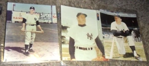 3 lot VINTAGE MICKEY MANTLE HOF NEW YORK YANKEES UN SIGNED 8X10 PHOTOS - Picture 1 of 3