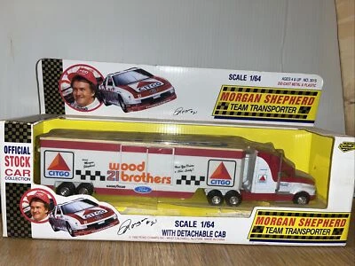 Road Champs Morgan Shepherd Team Transporter 1992 1:64 NASCAR Stock Car - Image 1 of 4