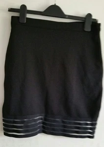 Black Missguided Skirt with organza mesh detail, UK Size 10, BNWT - Picture 1 of 6