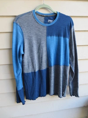 Smartwool Women Colorblock Sweater Blue Gray XL 100% Merino - Image 1 of 4