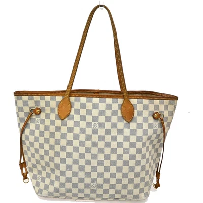 Bolso de Hombro LOUIS VUITTON Neverfull MM Cuero Azul Damier N51110 15KB550 Foto 1 de 4