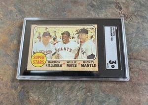 1968 Topps Super Stars #490 Killebrew Mays Mantle SGC 3 - Bild 1 von 2