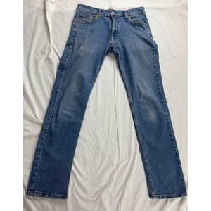 Levi Strauss 511 Mens Jeans W32 L34 Blue Slim Fit Denim Pants - Picture 1 of 17