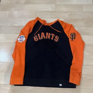 Vintage Y2K San Francisco Giants Hoodie Sweatshirt Large Majestic Embroidered - Picture 1 of 2