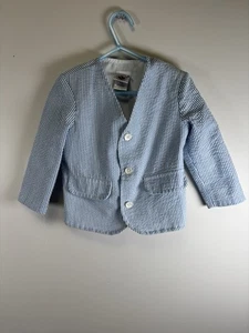 Good Lad Of Philadelphia Boys 2T Shoulder Pad Seasucker Blazer Jacket - Picture 1 of 4