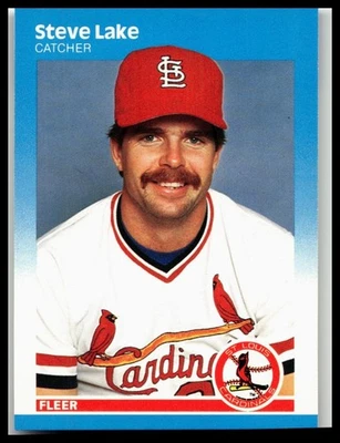 1987 Fleer #300 Steve Lake St. Louis Cardinals - Image 1 of 2