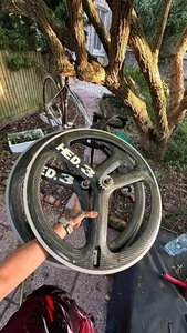 HED 3 trispoke Carbon Wheelset Fixed Gear/Track Clincher - Picture 1 of 7