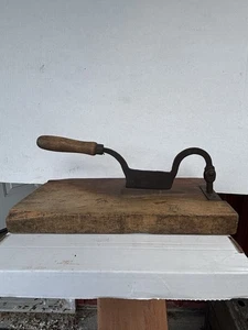 Antiker Tabakschneider aus Schmiedeeisen und Ahorn - Bild 1 von 12