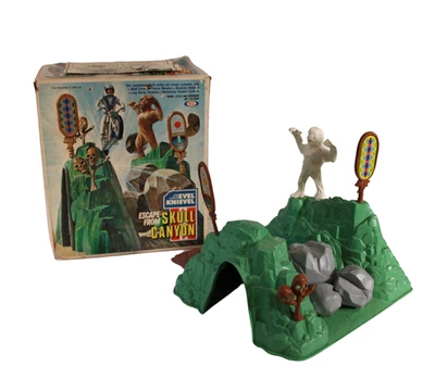 1970s Evel Knievel Skull Canyon Complete Set with Box! Motorcycle Daredevil Toy - Image 1 of 4
