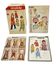 4 Schürzenmuster Butterick B5263, Simplicity 3563, 4180 & 9209 alle Größen 3 ungeschnitten - Bild 1 von 9
