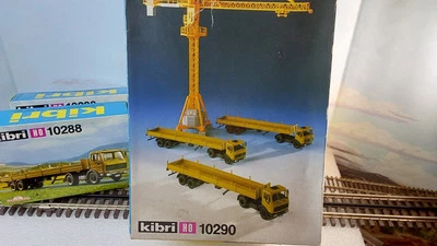 Kibri 10902 Construction  Crane W2 Tractors W/flatbeds New - Image 1 of 3