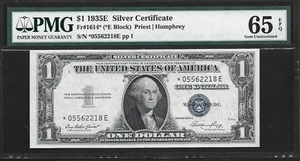 US $1 1935E PMG 65 EPQ UNC Fr#1614* Star Not Silver Certificate Priest/Humphrey - Picture 1 of 4